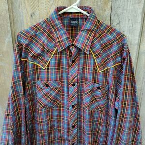 Vintage Plaid Western Shirt